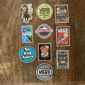 VANS STICKERS 10 UNIQUE STICKERS